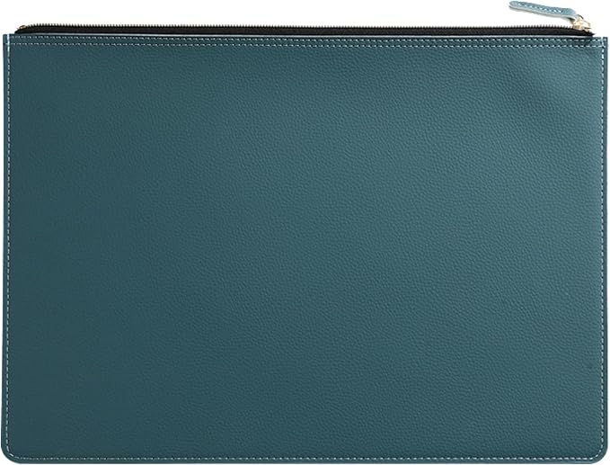PU Leather A4 File Folder Zipper Document Holder Envelope Folder Case by yufocusqc