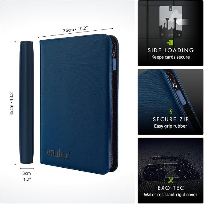 Vault X 9 Pocket Zip Binder, 360 Cards, Exo-Tec Material, 20 Side-Loading Pages - Image 2