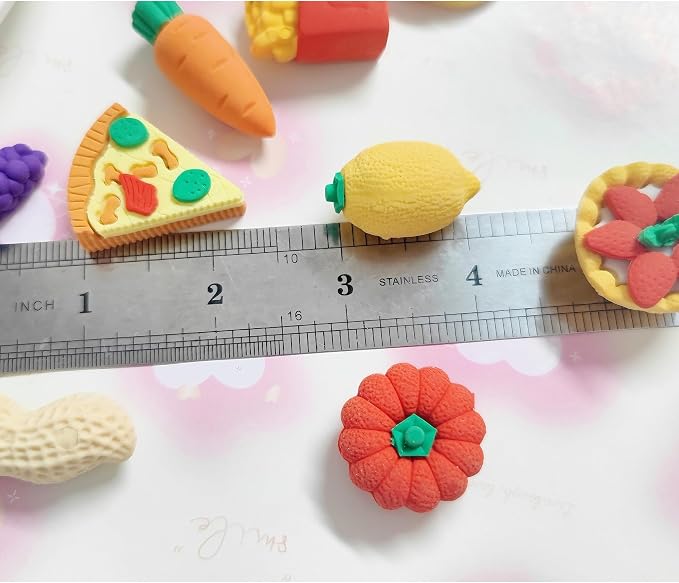46PCS Mini Cute Fun 3D Erasers for Kids Bulk, Back to School Party Gifts - Image 2