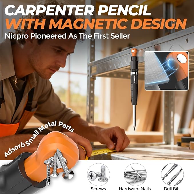 Nicpro CP5000 Magnetic Carpenter Pencils - Image 3