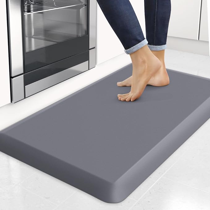 4/5 Inch Thick Kitchen Mats for Floor, StepRite Kitchen Rug for Standing Desk by Bringcushiontoyourlife