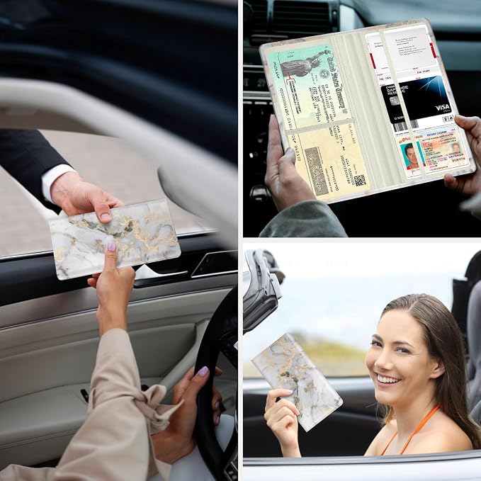 Car Registration and Insurance Holder，Colour Patterns Men Women Car License - Image 3