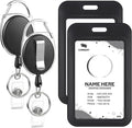 2 Pack Badge Holder Retractable Clip Heavy Duty Reels by BESARME