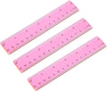 Ruler 6 Inch, 3 Pack Ruler Set Plastic Straight Ruler Transparent Measuring by KALIONE