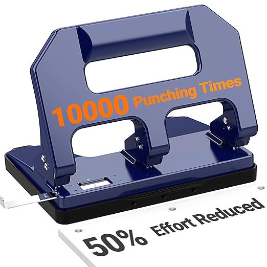 AFMAT Heavy Duty 3 Hole Punch, 3 Hole Puncher by AFMAT