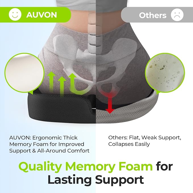 AUVON Ergonomic Donut Pillow Seat Cushion - Image 5
