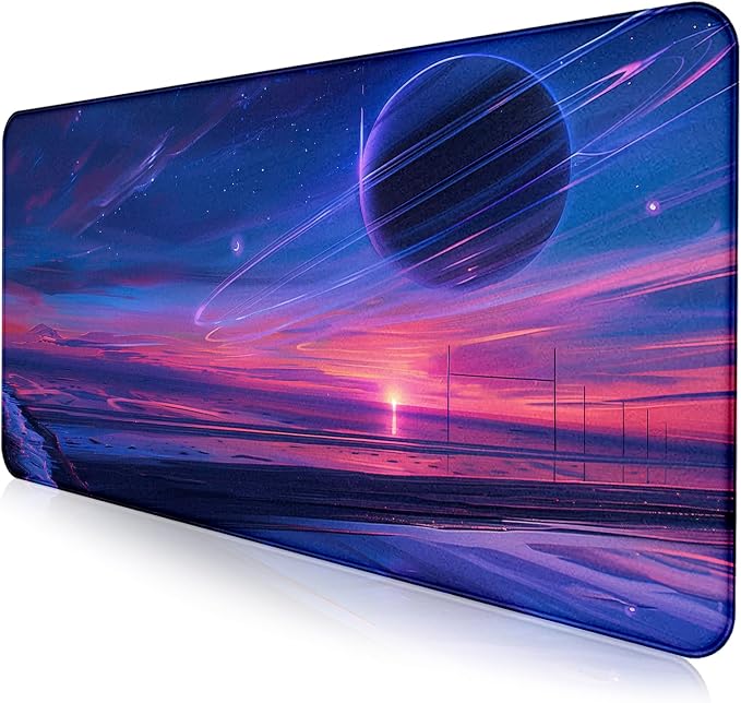 Space Landscape Computer Mouse Pad, XXL Laptop Gaming Mouse Keyboard Pad | by LQFIWSS