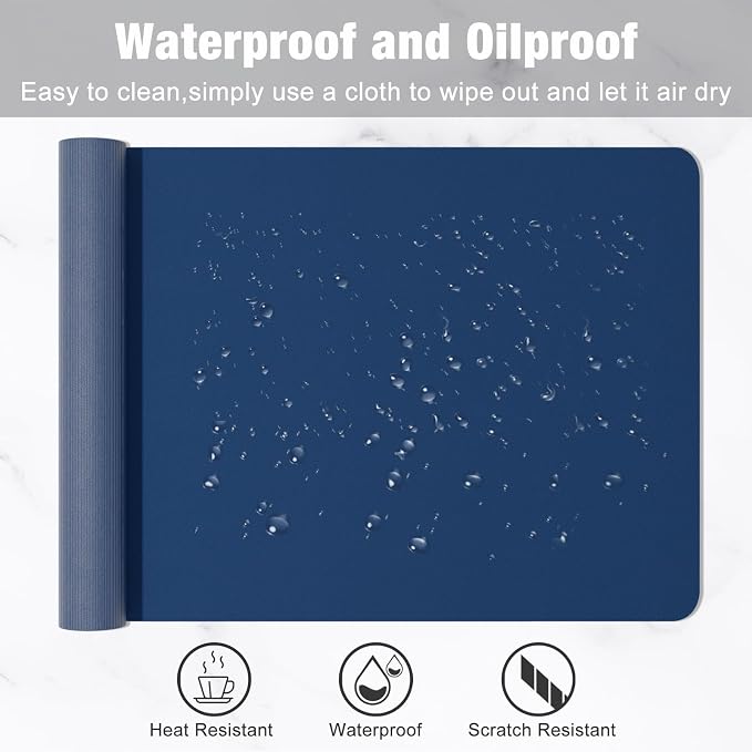 Hsurbtra Desk Pad, XL Extended Mouse Pad, Waterproof Desktop Blotter Protector - Image 5