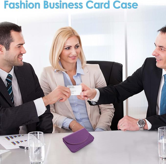 Business Card Holder，PU Leather Business Card Case Color Printing Pattern Card - Image 4