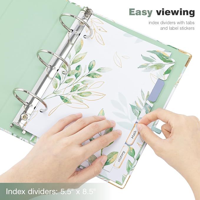 Ospelelf Small Three Ring Binder 2 Inch, - Image 6