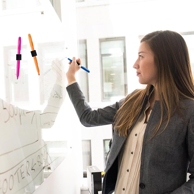 6 Pack Black Strong Magnetic Pen Pencil Holder - Image 8
