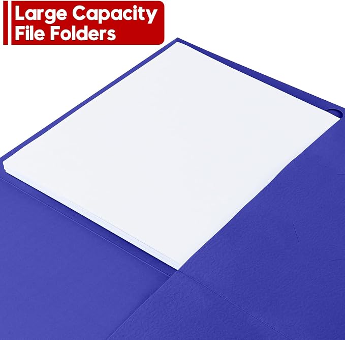2 Pocket Folders, 50 Pack Letter Size 8.5" x 11" Durable File Folders - Image 4
