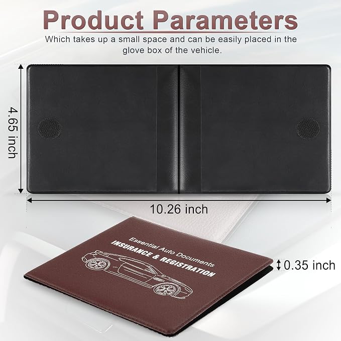 UYYE Car Registration and Insurance Card Holder, Vehicle Glove Box Car Organizer - Image 2