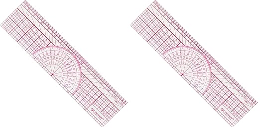 Westcott W-8 Engineers’ Protractor Ruler, 6 in by Westcott