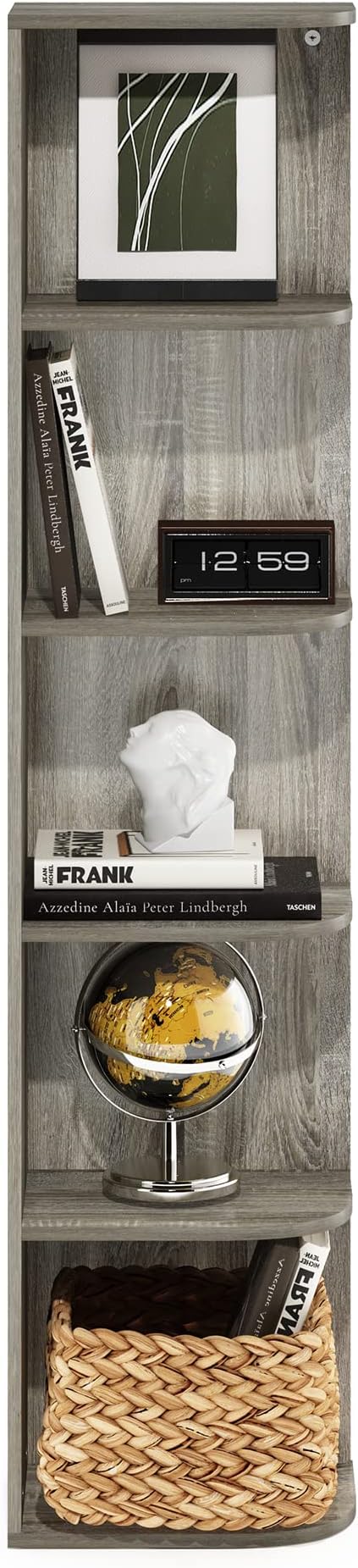 Furinno PASIR Book Shelf, 5-Tier Corner Bookshelf - Image 6