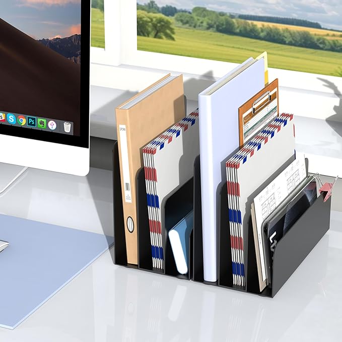 Mail Organizer Countertop, Small Desk File Organizer, Metal File Holder - Image 7