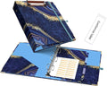 Ospelelf Mini 3-Ring Binder, 1 Inch, Cute Blue Marble Binder by OspelelfOfficeSupplies