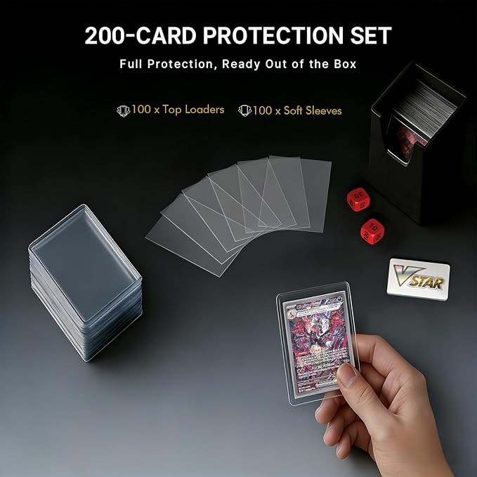Foluck 9 Pocket Top Loader Binder Trading Card Binder Holds 252 Toploaders | - Image 3