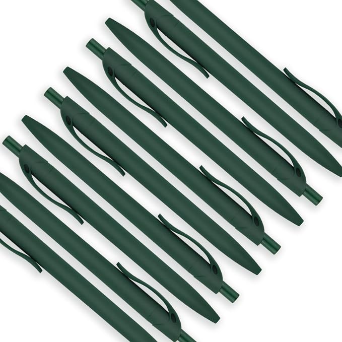 Deegtran 100 Pack No Bleed Green Barrel Click Pens, Wholesale Retractable - Image 4