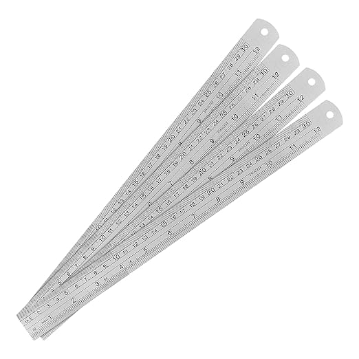 20 Pack 12 Inches Stainless Steel Ruler, Precision Metal Rulers, Straight Edge - Image 4