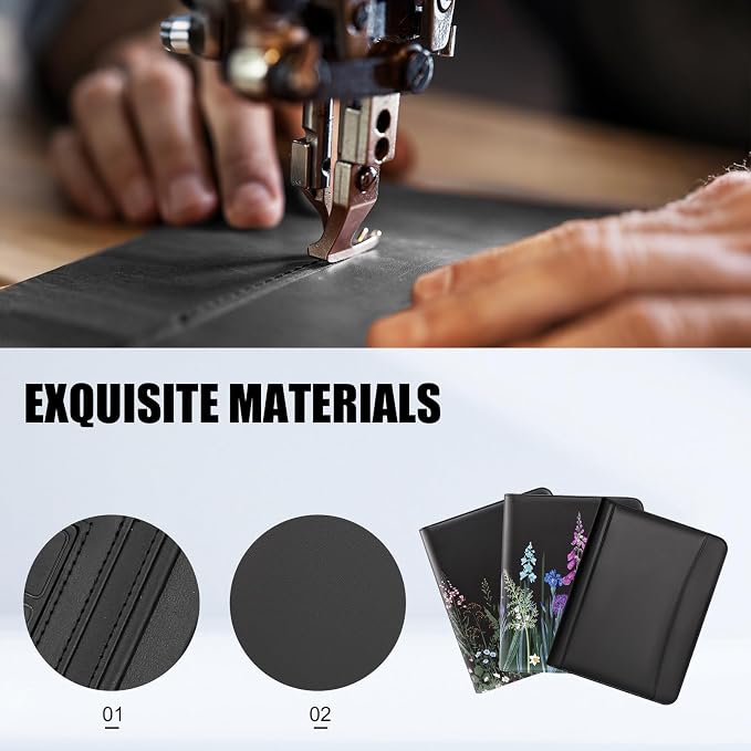 Eshow Padfolio for Men Women, Leather Portfolio - Image 9