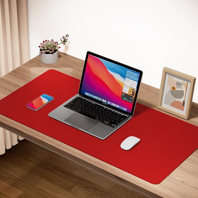 Boutilon Leather Desk Pad Protector, Non-Slip Mouse Pad, Laptop Desk Pad - Image 2