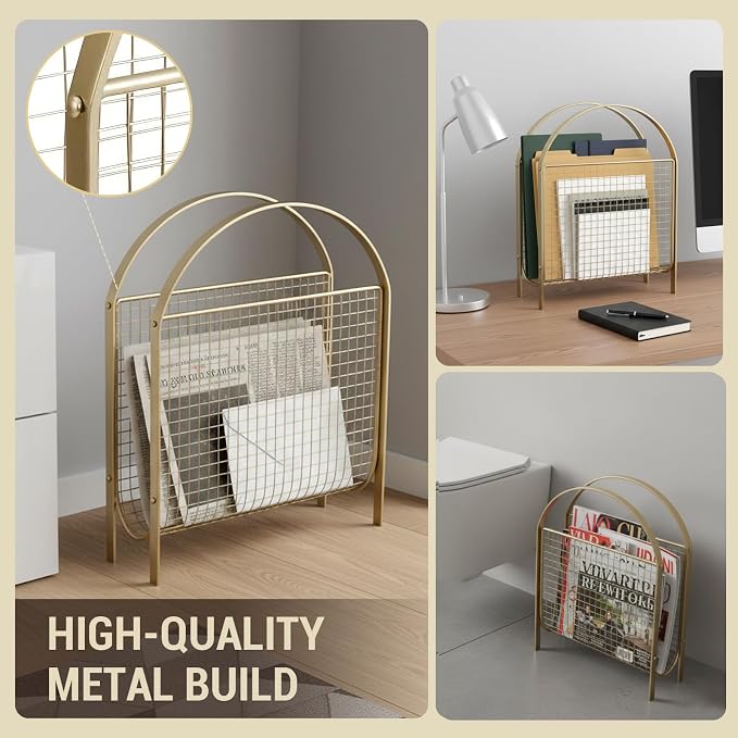 MyGift Magazine Rack, Floor Freestanding Magazine Holder - Image 6