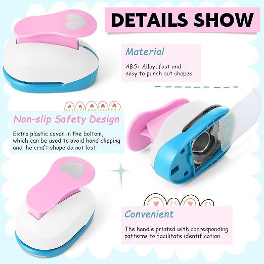 CHENGU 2 Inch 16 Pcs Craft Hole Punch Set - Image 3