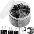 350 Pcs Paper Clips Assorted Sizes, Paperclips and Binderclips Office Supplies by SUMAJU