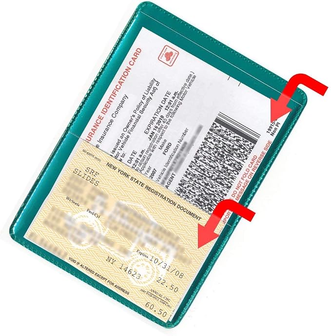 StoreSMART Green Auto Insurance and ID Card Holder – 2 Pack RFS20-GR2 Durable - Image 2