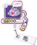 Funny Ultrasound Tech Nurse Badge Reel, Cute Retractable ID Sonography Badge by Unknown