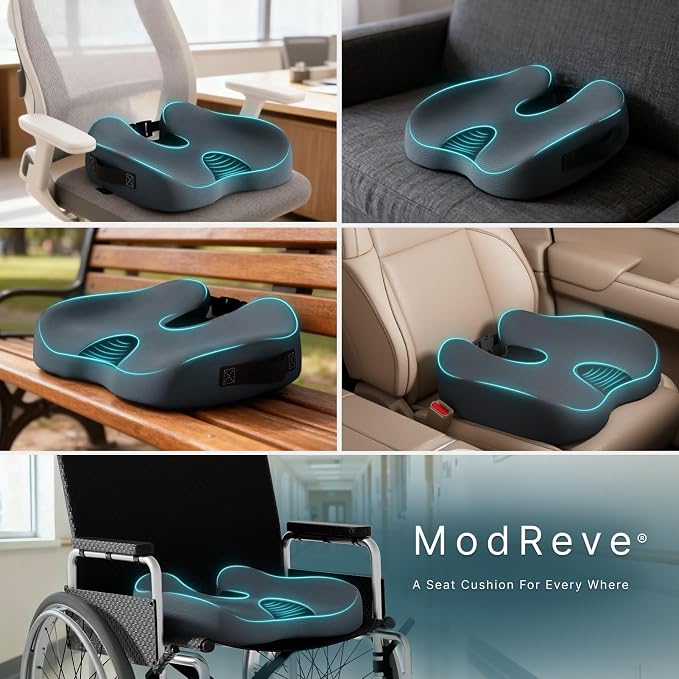 Large Memory Foam Seat Cushion for Office Chair, Truck & Wheelchair - Image 7