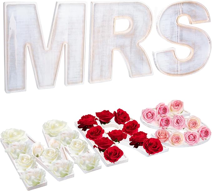 3pcs The Letters MRS Wooden Charcuterie Board, 12 Inch Larger Bridal Shower by Aksipo