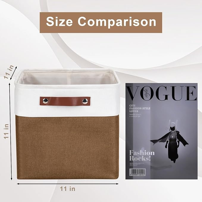Bagnizer Collapsible Fabric Storage Cubes 11x11 Cube Storage Bins, 4 Pack - Image 2