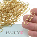 HAHIYO Paper Clips 1.3" Length Gold Paperclips Vinyl Coated Prevent Scratching by HAHIYO