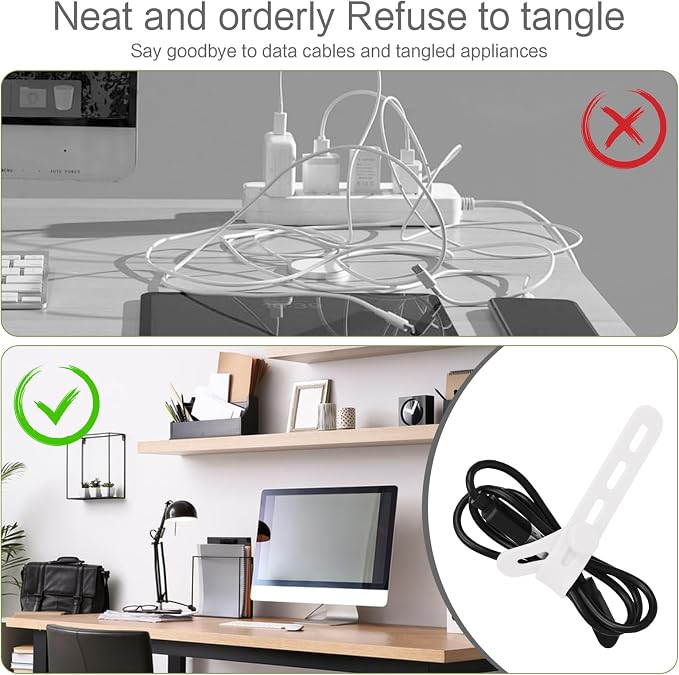 Donruby 24Pcs Silicone Cable Ties - Image 7