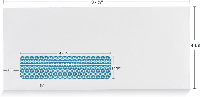 Aimoh #10 Single Left Window Self-Seal Security Tinted Envelopes, 4-1/8 X 9-1/2 - Image 3