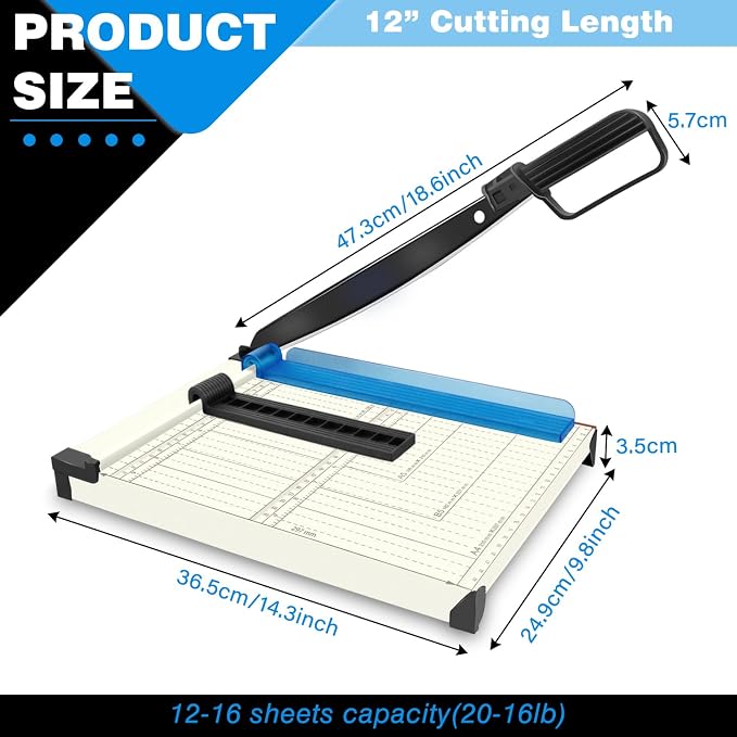 Guillotine Paper Cutter, A4 Paper Cutter, Heavy Duty Paper Trimmer - Image 2