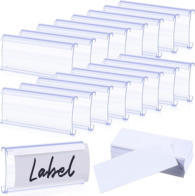 Yulejo 100 Pcs Plastic Wire Shelf Label Holders by Yulejo