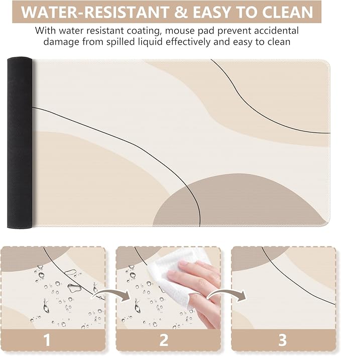 iCasso Extended Gaming Mouse Pad, Large Stable Rubber Base Mousepad - Image 4