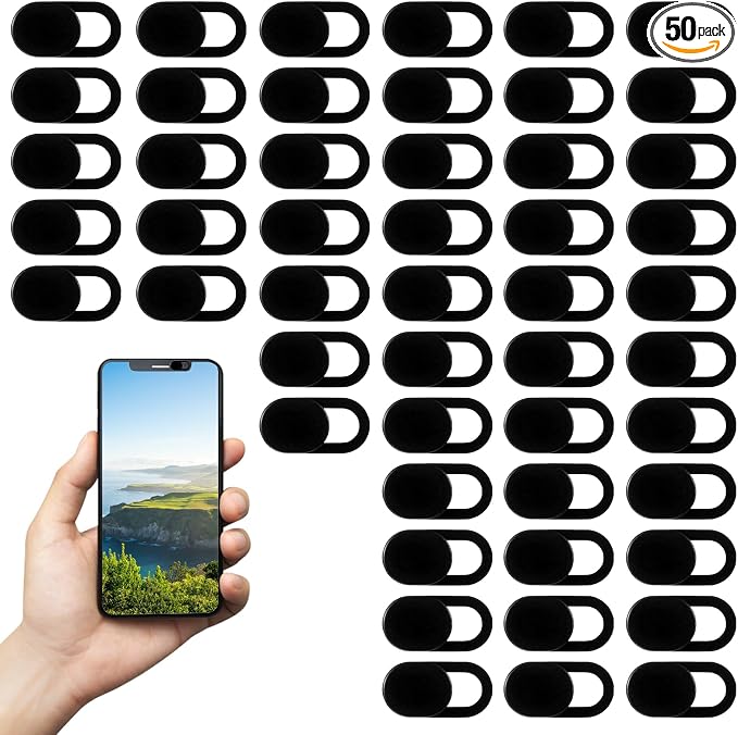 50 Pcs Webcam Cover Slide, 0.023 Inch Ultra-Thin Universal Camera Privacy Cover by Unknown