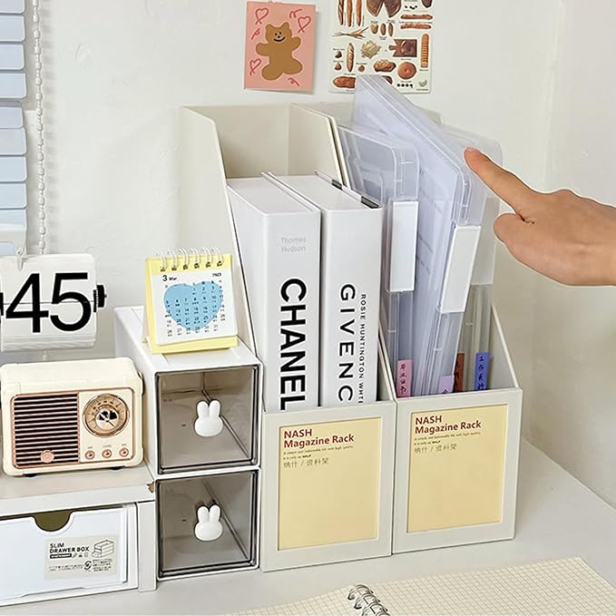 LonlyEagle 6 Pcs Clear A4 File Portable Project Case, Plastic Storage Box - Image 7