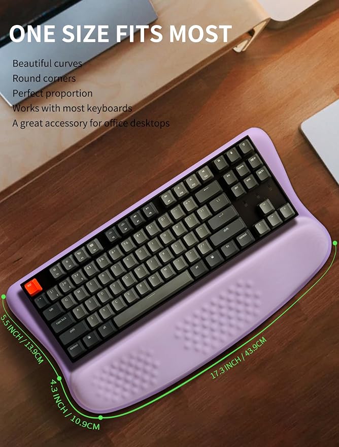 Ergonomic Wave Wrist Rest with Keyboard Stand, Cushioned Palm Rest, Comfortable - Image 6