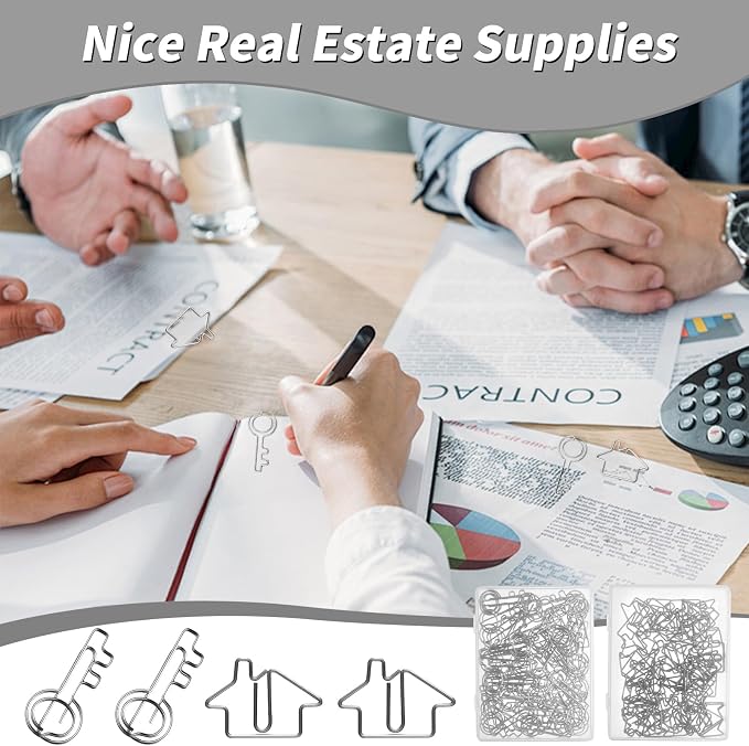 Hesena 120 Pcs Paper Clip Set, Real Estate Agent, Realtors Gifts - Image 7