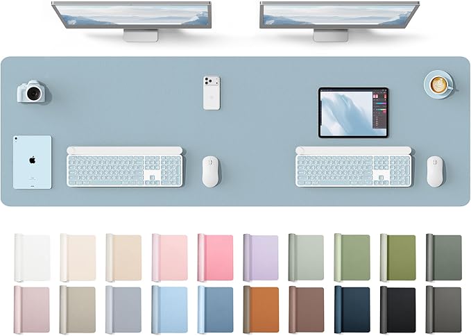 YSAGi Leather Desk Protector, Office Mat, Large Mouse Mat, Non-Slip PU Leather by YSAGi