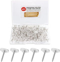 Push Pins 200-count Flat Clear Thumb Tacks Steel Point and Plastic Head by Yalis