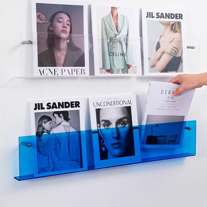 ROYALITA 2-Pack Acrylic Magazine Holder Brochure Holder, Fashion Hanging - Image 2