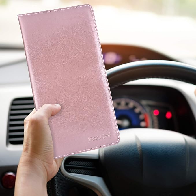 Wisdompro Car Document Holder Organiser, PU Leather Vehicle Insurance and - Image 7