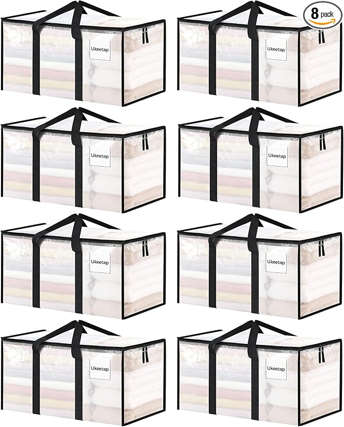 8 Pack Extra Large Heavy Duty Moving Bags, Reinforced Handles & Heavy-Duty by ukeetap