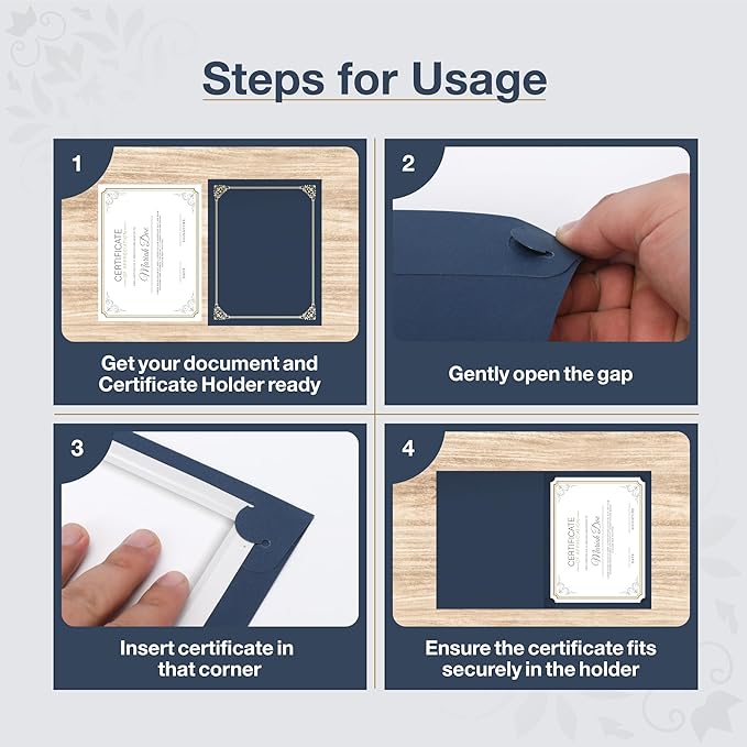 BELLE KR® Blue Certificate Holders 8.5 x 11, Documents and Diplomas - Image 5